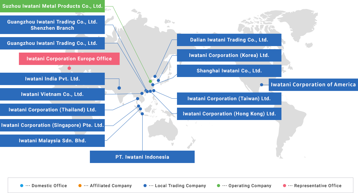 Overseas network map