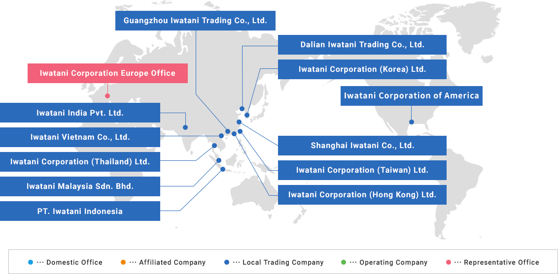 Overseas network map