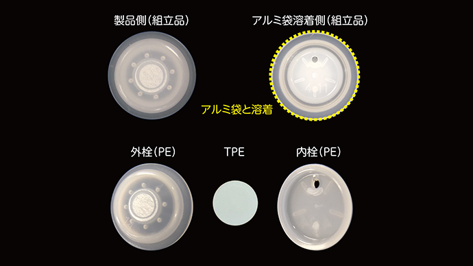 食品包装用ガス抜きバルブ