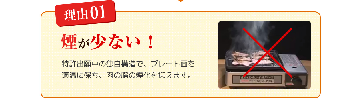 理由01 煙が少ない！