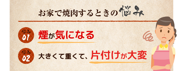 お家で焼肉するときの悩み